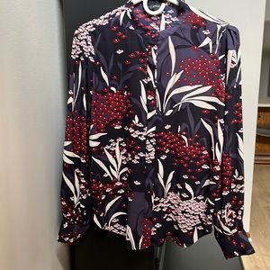 Ann Taylor XS silky polyester blouse
